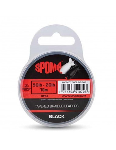 SPOMB TAPERED BRAIDED LEADERS RED &...