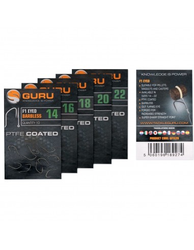 GURU HAKEN TACKLE - F1 EYED BARBLESS HOOK GURU