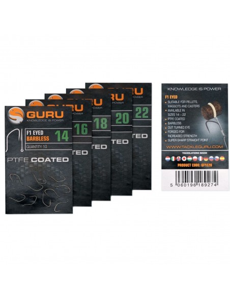 GURU HAKEN TACKLE - F1 EYED BARBLESS HOOK GURU