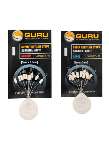 GURU SUPER TIGHT LINE STOPS SQUARED WHITE GURU