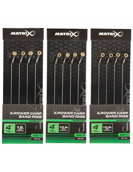 MATRIX X8 X-POWER CARP BAND RIGS 10CM MATRIX