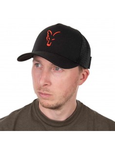 FOX COLLECTION TRUCKER CAP BLACK/ORANGE FOX 2