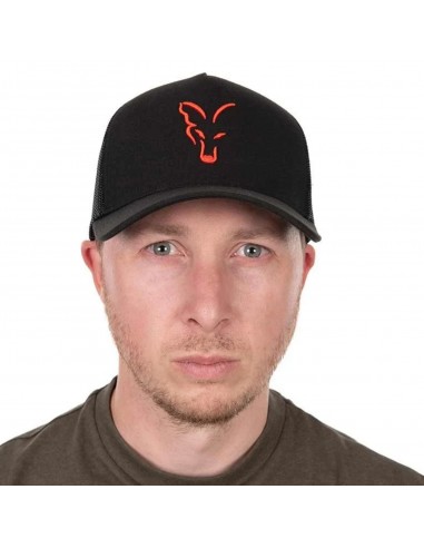 FOX COLLECTION TRUCKER CAP BLACK/ORANGE FOX