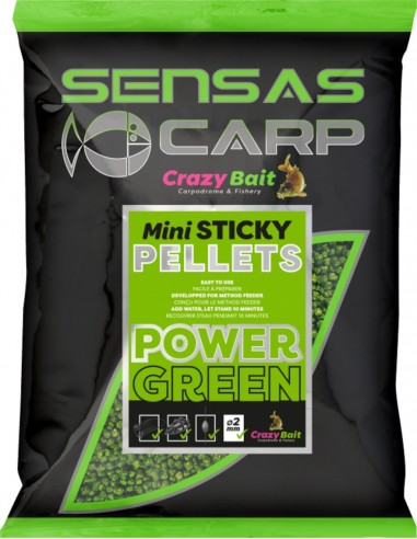 SENSAS MINI STICKY PELLETS POWER GREEN