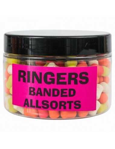 RINGERS BANDED ALLSORTS 6MM 100GR