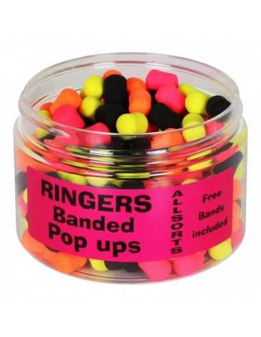 RINGERS POP UPS BANDED MELANGE ALLSORTS 6MM 100GR