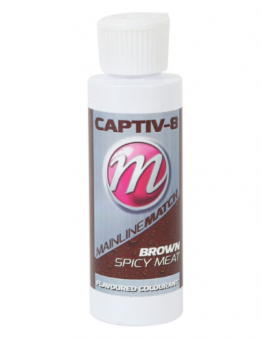 MAINLINE MATCH CAPTIV-8 PELLET COLOURANT ADDITIVE SPICY MEAT BROWN 100ML