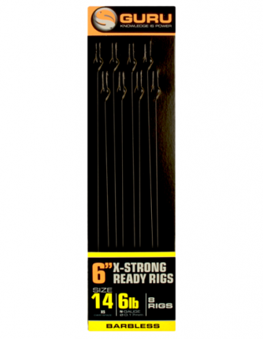 GURU BAS DE LIGNE X-STRONG READY RIG XS CARP POLE RIG 6''/15CM GURU