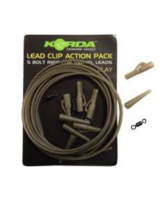 KORDA LEADER LEAD CLIP ACTION PACK 5PC