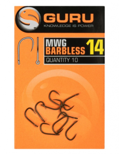 GURU HAKEN MWG EYED END HOOK BARBLESS GURU